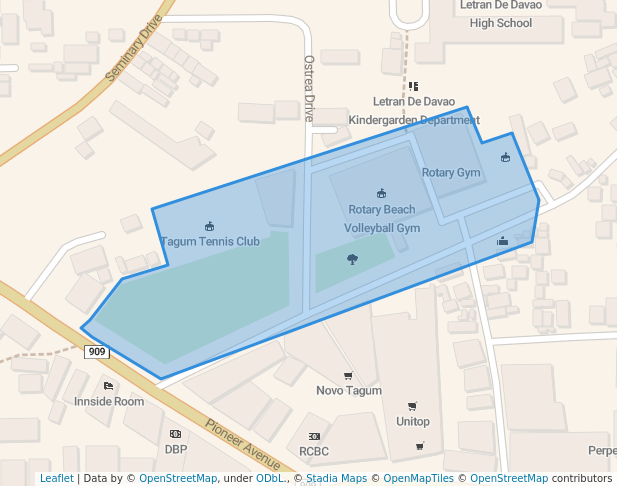 walking in Rotary Park map in Tagum