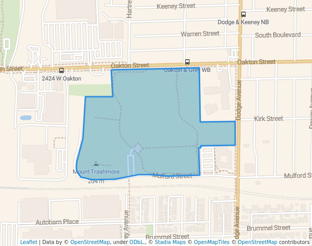 walking in Robert E. James Park map in Evanston