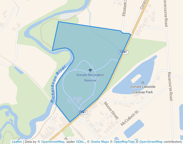 Donald Recreation Reserve in Donald | Map and Routes