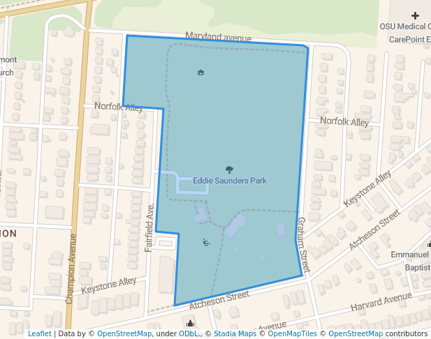 Eddie Saunders Park in Columbus | Map and Routes