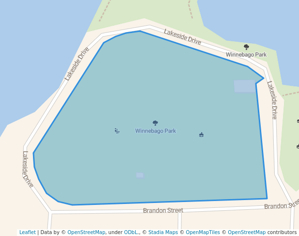 walking in Winnebago Park map in Tomah