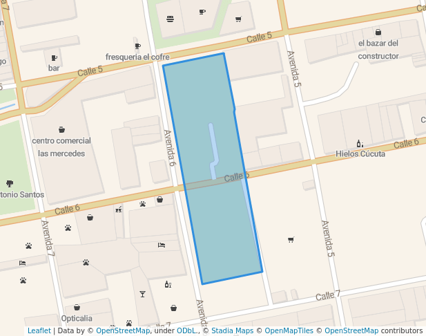 walking in parque lineal la merced map in Cúcuta