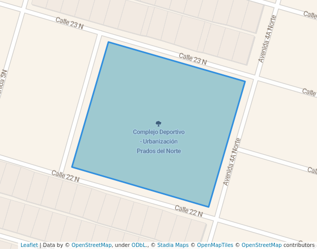 walking in Complejo Deportivo - Urbanización Prados del Norte map in Cúcuta