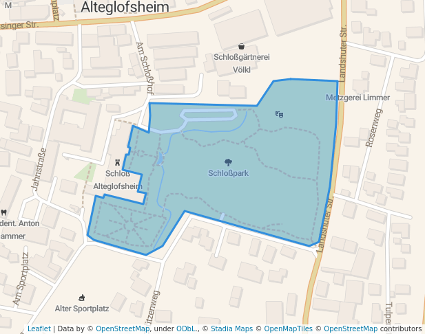 walking in Schloßpark map in Alteglofsheim