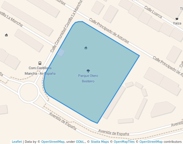 walking in Parque Otero Besteiro map in Las Rozas de Madrid