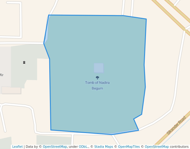 Tomb of Nadira Begum in Lahore | Map and Routes