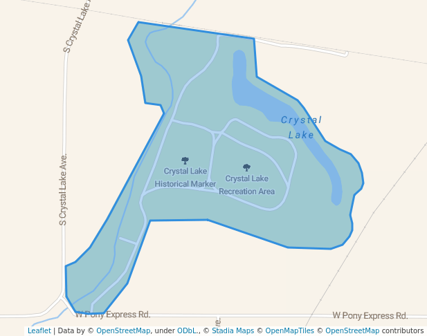walking in Crystal Lake Recreation Area map in Ayr