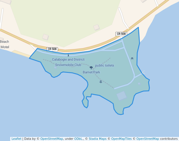 walking in Barnet Park map in Calabogie