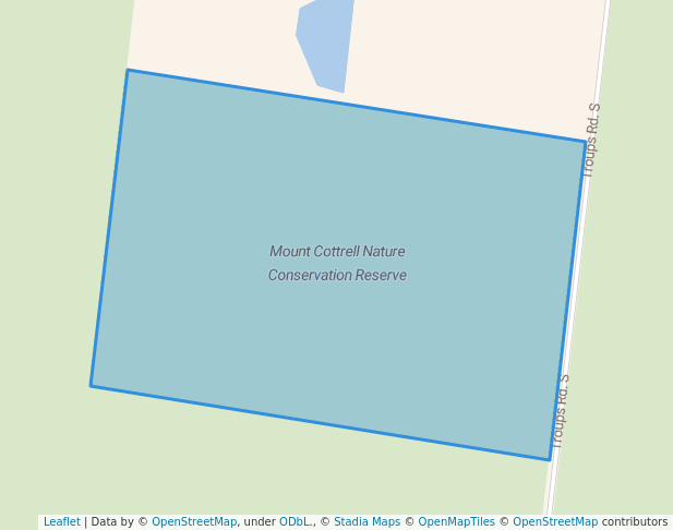walking in Mount Cottrell Nature Conservation Reserve map in Truganina