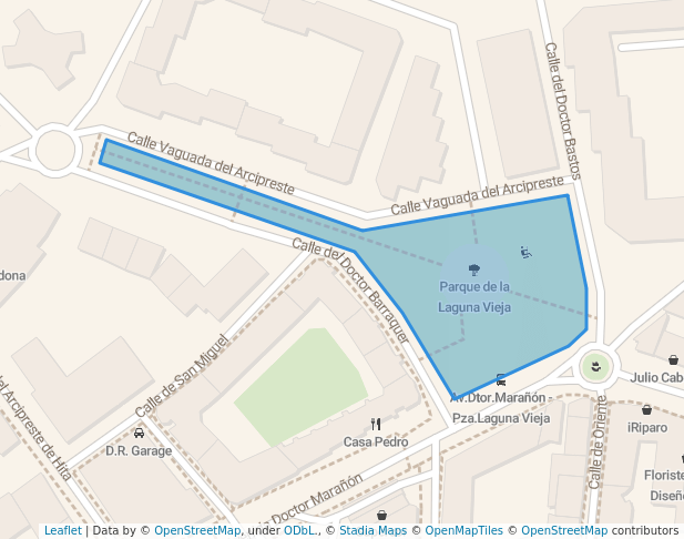 walking in Parque de la Laguna Vieja map in Majadahonda