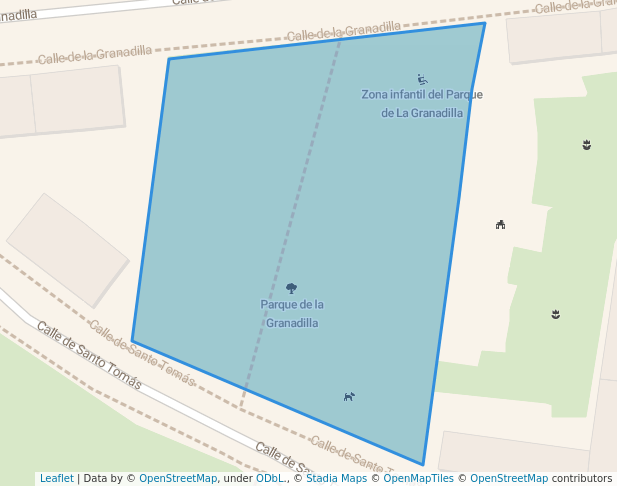 walking in Parque de la Granadilla map in Majadahonda