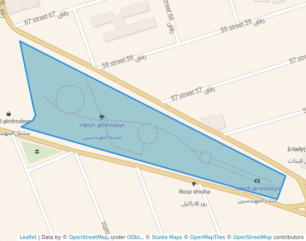 walking in متنزه المهندسين map in Mosul
