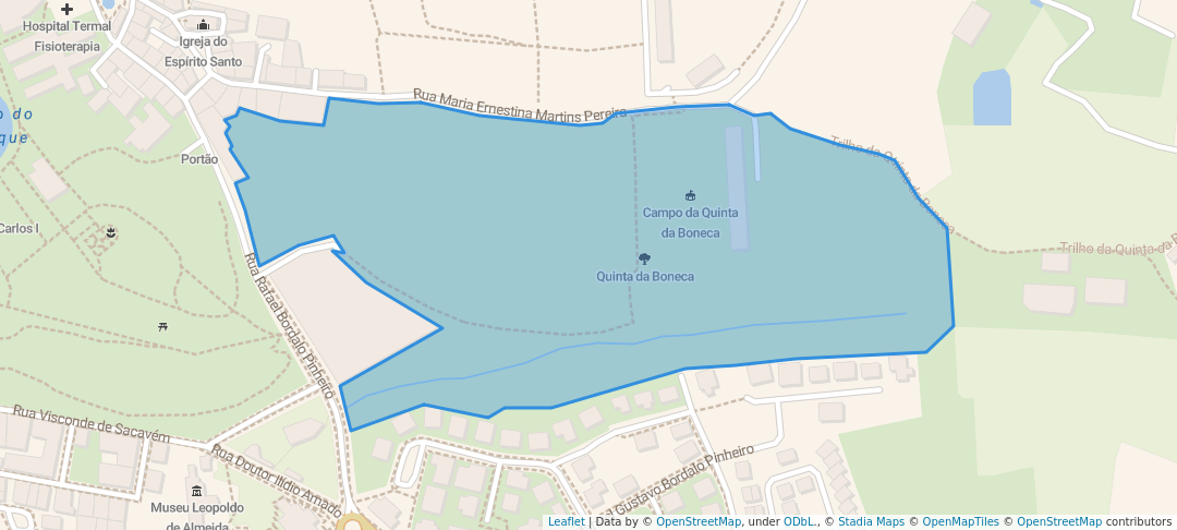 walking in Quinta da Boneca map in Caldas da Rainha