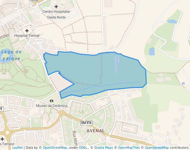 walking in Quinta da Boneca map in Caldas da Rainha