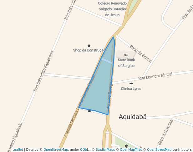 walking in Praça Paulo Barreto de Menezes map in Aquidabã