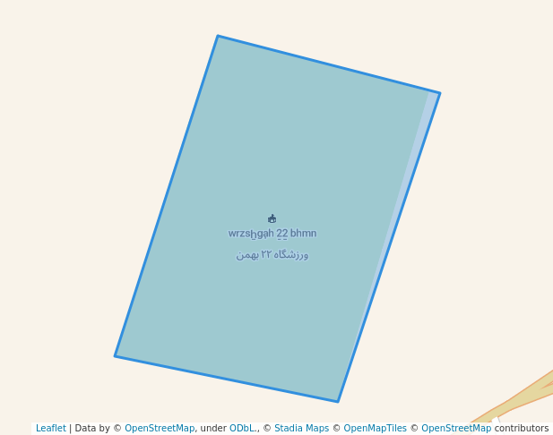 walking in ورزشگاه ۲۲ بهمن map in Mobarakeh