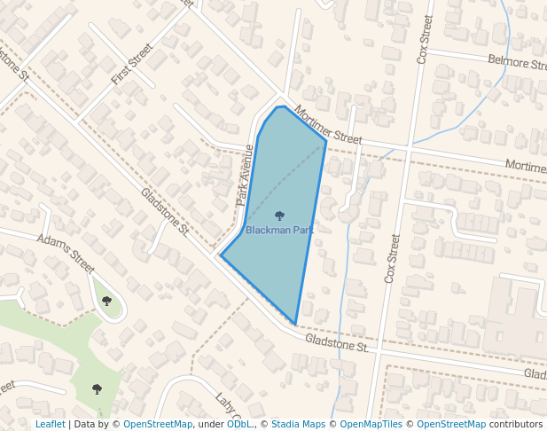 walking in Blackman Park map in Mudgee