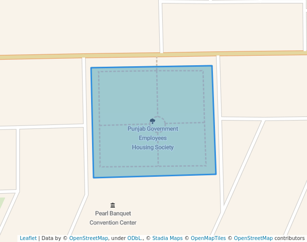 walking in Punjab Government Employees Housing Society map in Lahore