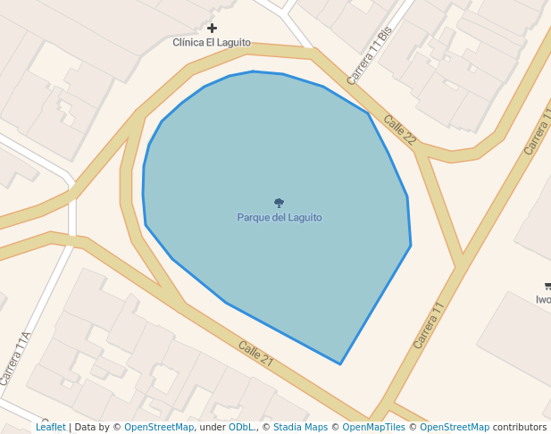 walking in Parque del Laguito map in Sogamoso