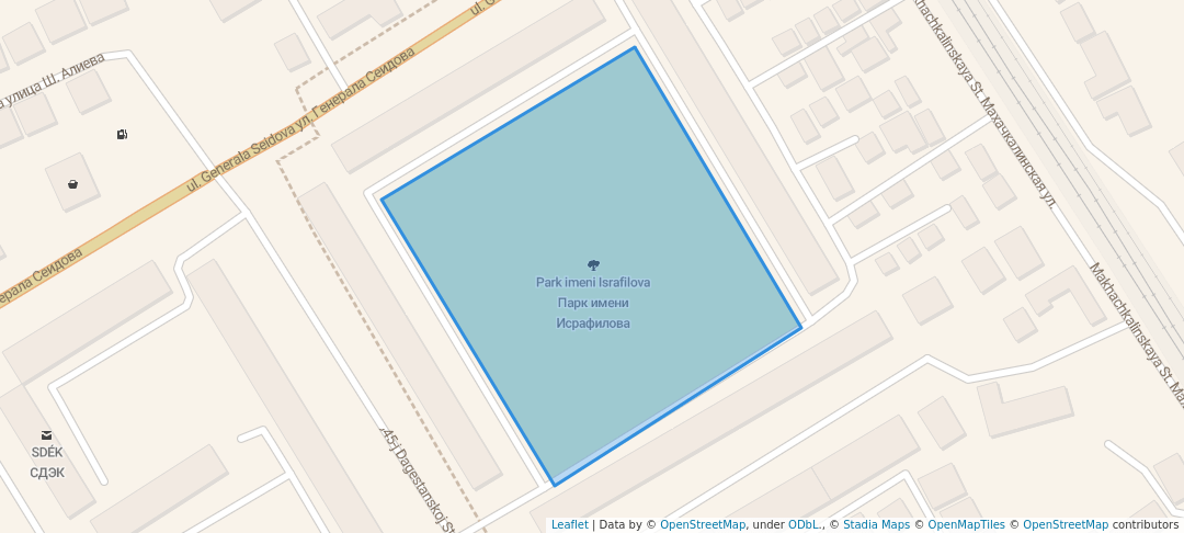 walking in Парк имени Исрафилова map in Derbent