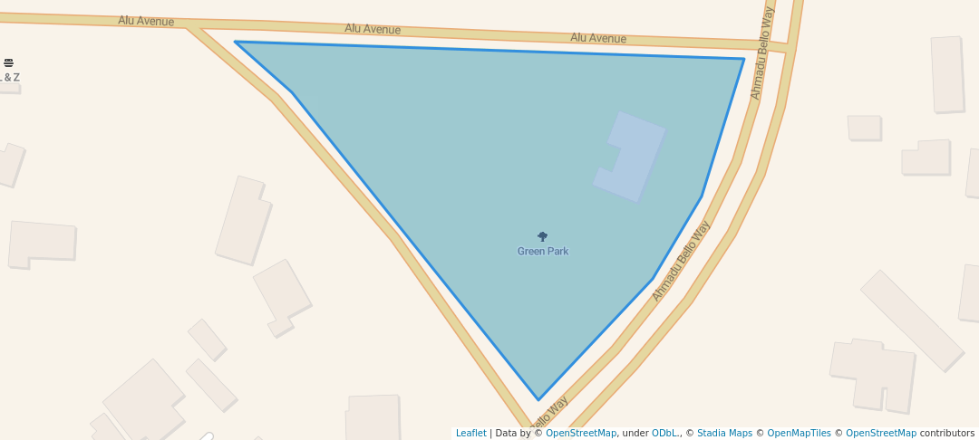 walking in Green Park map in Kano