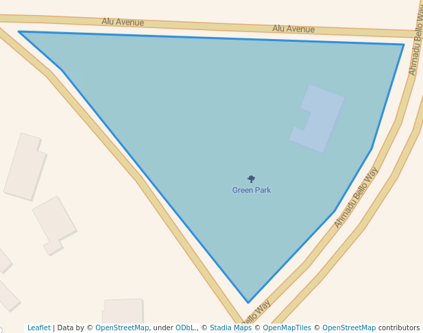 walking in Green Park map in Kano