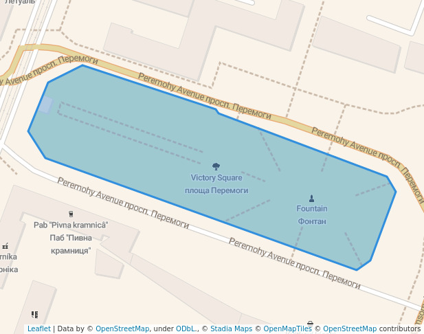 Victory Square in Horlivka | Map and Routes