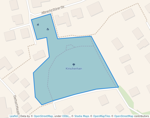 walking in Kirschenhain map in Hildesheim