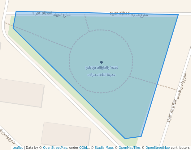 walking in حديثة الثلاث عنزات map in Damascus