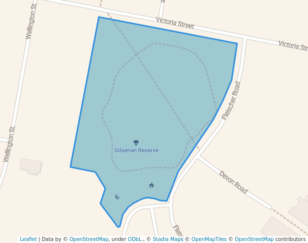 walking in Gilsenan Reserve map in Paynesville