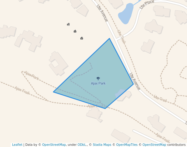 walking in Ajax Park map in Aspen