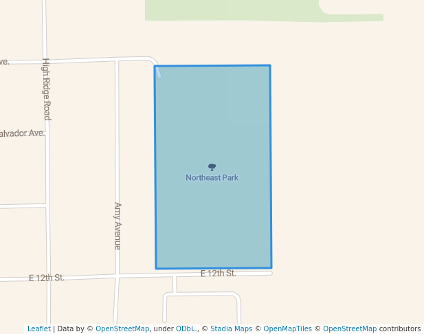 walking in Northeast Park map in Carroll