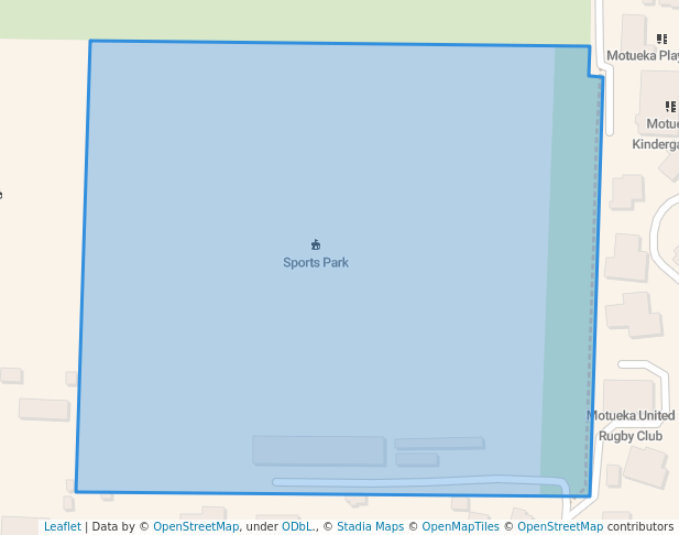 walking in Rugby Park map in Motueka