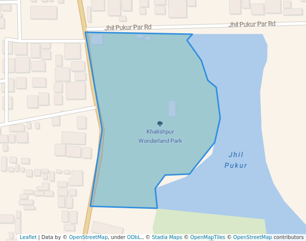 walking in Khalishpur Wonderland Park map in Khulna