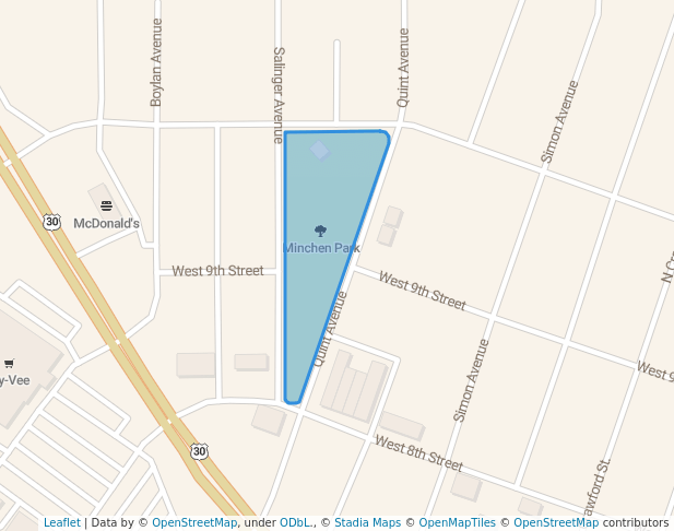 walking in Minchen Park map in Carroll