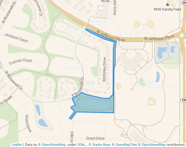 walking in Tyler Park map in Northfield