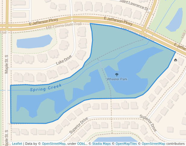 walking in Wheeler Park map in Northfield