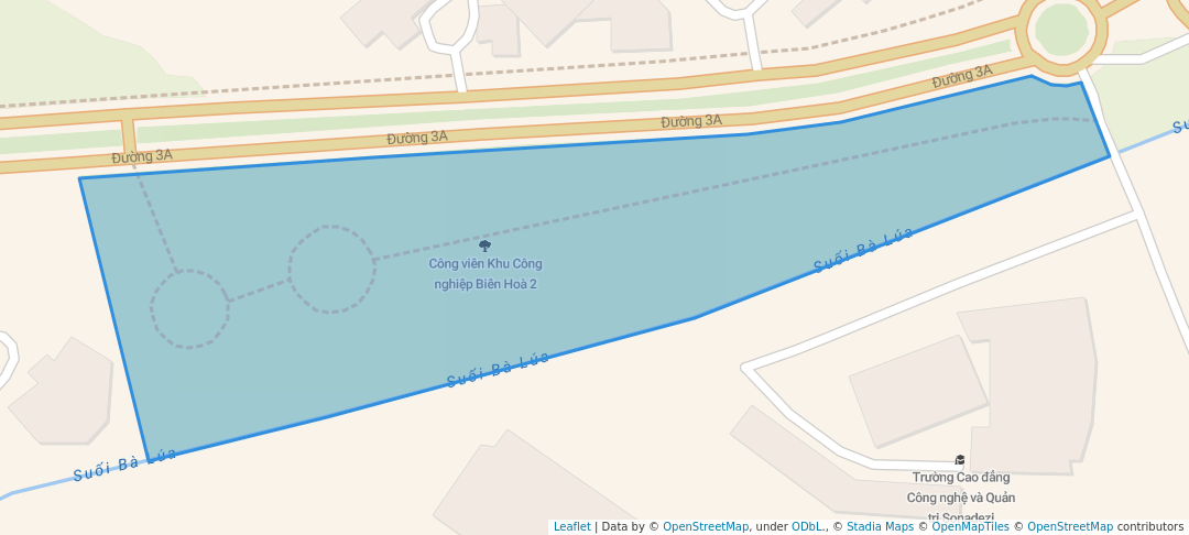 walking in Công viên Khu Công nghiệp Biên Hoà 2 map in thành phố Biên Hòa