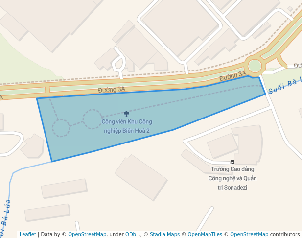walking in Công viên Khu Công nghiệp Biên Hoà 2 map in thành phố Biên Hòa