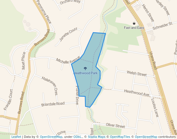 walking in Heathwood Park map in Lavington