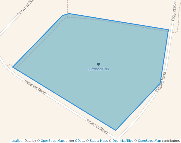 walking in Sunwood Park map in Lavington