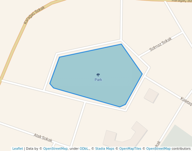 walking in Park map in Konya