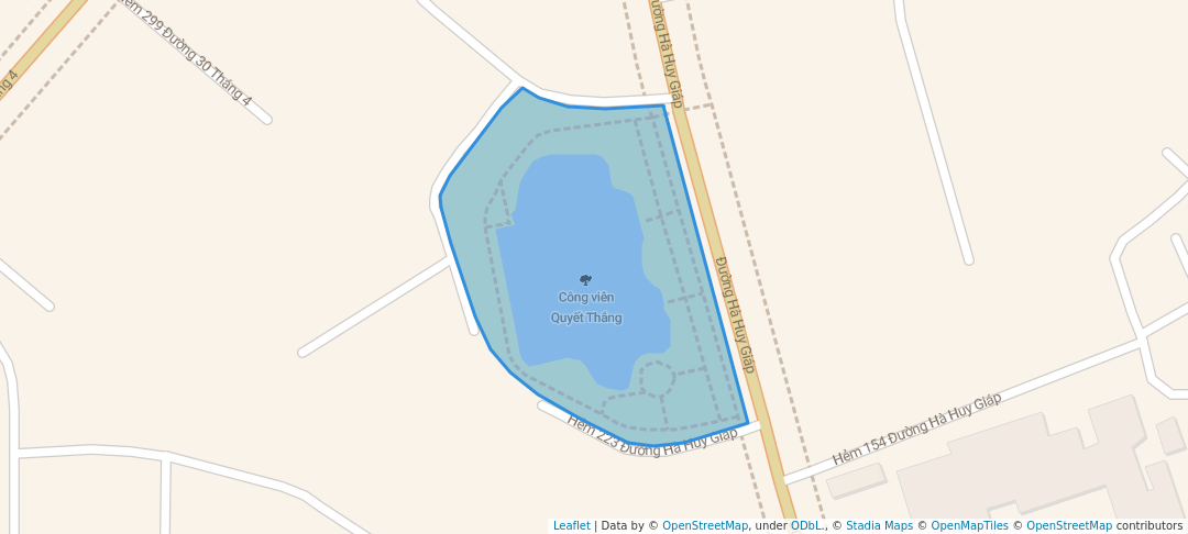 walking in Công viên Quyết Thắng map in thành phố Biên Hòa