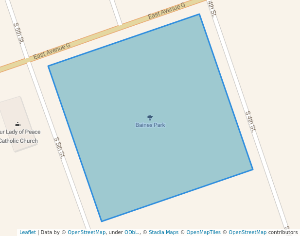 walking in Baines Park map in Alpine