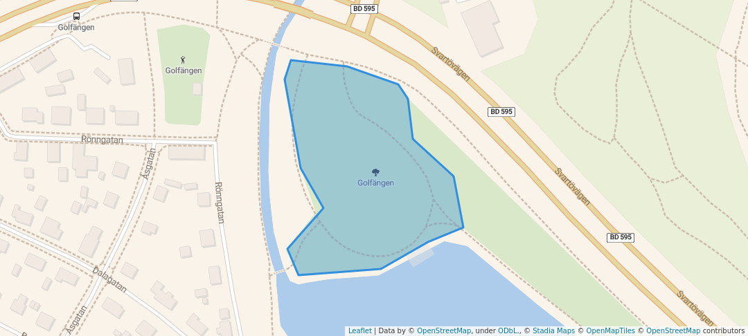 walking in Golfängen map in Luleå