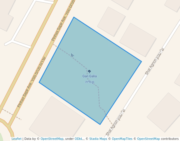 walking in גן גליה map in Kiryat Yam