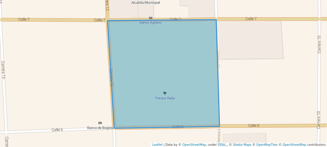 walking in Parque Rada map in El Cerrito