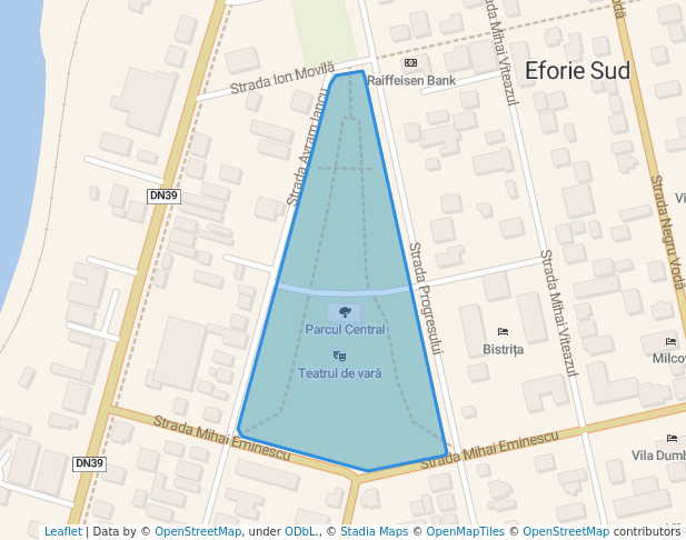 walking in Parcul Central map in Eforie Sud
