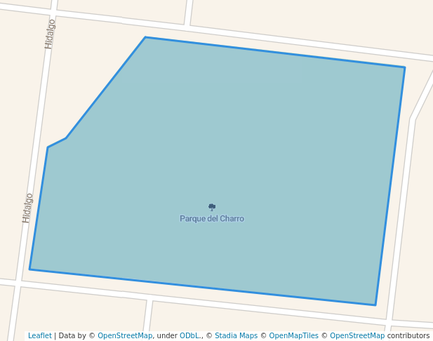 walking in Parque del Charro map in Capilla de Guadalupe