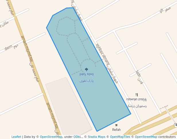 walking in پارک تقوی map in Eslamshahr